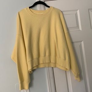 Aerie ribbed cropped sweatshirt